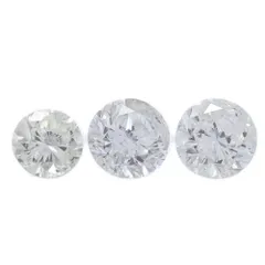 限定値下げ 天然 ダイヤモンド ルース セット 3石 計1.06ct H-I カラーレス ラウンドブリリアント 裸石 指輪 ネックレス ピアス加工 DIY 即発送【♀】【S】【レディース】★■599917【中古】