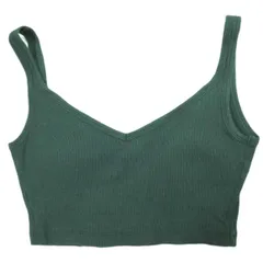 H BEAUTY&YOUTH エイチ ビューティーアンドユース 日本製 COTTON RIB BRA TOP コットンリブブラトップ 1617-222-5627 Free Dark Green タンクトップ トップス g26096のサムネイル