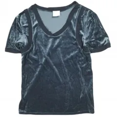 CITYSHOP シティショップ 25SS 日本製 BICOLOR VELVET T SHIRT バイカラーベルベットTシャツ 25070042838020 Free NAVY 半袖  トップス g26538のサムネイル
