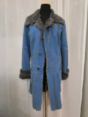 状態良し 傷なし ) DIESEL デニム ファー ムートン Shearling コートのサムネイル