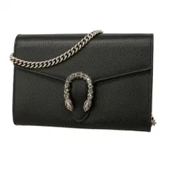 グッチ(Gucci) グッチ 財布・ショルダーウォレット デュオニュソス 401231 レザー ブラック レディース