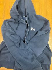 stussyダブルジップパーカー 《oldstussy》 sサイズネイビー - メルカリ
