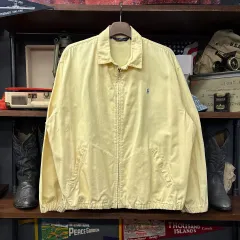 80s ポロラルフローレン パステル コットンスイングジャケット アメリカ製 オールドYKK N686