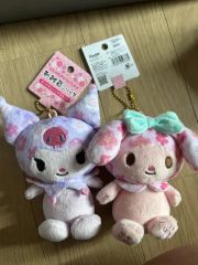 秘密のメロクロ マイメロディ クロミ ぬいぐるみ マスコット 2種セット 新品 秘密のメロクロ マイメロディ クロミ ぬいぐるみ マスコット 2種セット