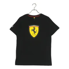 中古 メンズ プーマ PUMA 半袖シャツ  US S 黒 ブラック Tシャツ スクーデリア フェラーリ