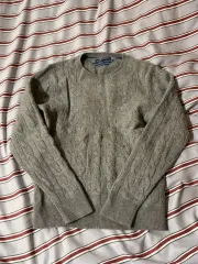 トミーヒルフィガー ケーブル ニット グレー m