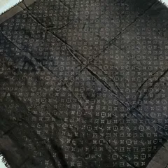ルイヴィトン モノグラム 大判ストール ショール ブラウン ウール×シルクのサムネイル