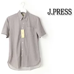 新品 ジェイプレス Jプレス 【J.PRESS PLUS】カノコインレイパッチポケット シャツ/B.D. ボタンダウン 半袖 ビジネスシャツ M # 863