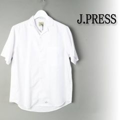 □J.PRESS・ジェイプレス□スキッパー ポロシャツ・Mサイズ・ホワイト 