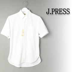 □J.PRESS・ジェイプレス□スキッパー ポロシャツ・Mサイズ・ホワイト 