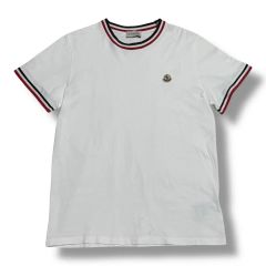 近年モデル✨MONCLER トリコロール ロゴ 半袖Tシャツ XS 白 - メルカリ