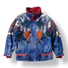 KARIZMA カリズマ デニムジャケット パッチワーク レトロ ヴィンテージ 