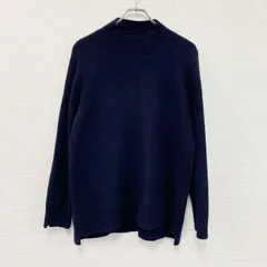 UNIQLO　ユニクロ　＋J　プレミアムラムケーブルハイネックセーター　紺　ネイビー　XLサイズ　古着