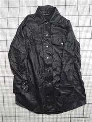 ◇ Θ ザラ ZARA フェイクレザーシャツジャケット ブラック系 XS レディース E  【1604140008255】