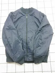 ◇ Θ ユニクロ UNIQLO MA-1 ブルゾン ネイビー系 Lサイズ メンズ E  【1604140008576】