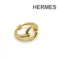 極美品☆箱付き HERMES エルメス モー スカーフリング ゴールドカラー