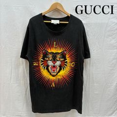 希少】GUCCI アングリーキャット Tシャツ エンブロイダリー - メルカリ