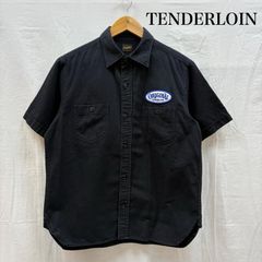 TENDERLOIN ロゴ ワッペン 刺繍 半袖 ワーク シャツ ネイビー S - メルカリ