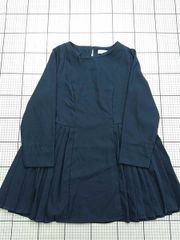 ◇ ⊂ ティアクラッセ Tiaclasse ZZFTSA6101 プリーツ切替ワンピース ネイビー系 L レディース E 【1604140015932】