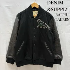 デニムアンドサプライラルフローレン ワックス ストレッチ デニム スリーブ ウール スタジャン ヴィーシティ スタジアム ジャケット パンサー メンズ XL ISItems【USED】【古着】【中古】50157884のサムネイル