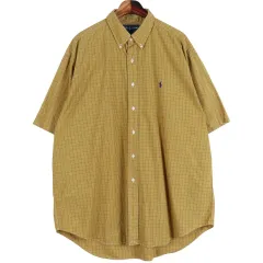 ラルフローレン BLAKE チェック半袖シャツ XL / k4285