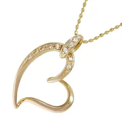 Samantha Tiara サマンサティアラ ハート モチーフ ダイヤ ネックレス K18PG 750 ピンクゴールド ダイヤモンド 0.07ct 37.5cm アジャスター付 首飾り 3.3g アクセサリー レディース 241100107016 ★