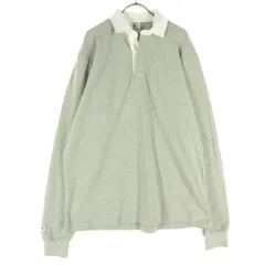Barbarian バーバリアン コットン 長袖 ラガーシャツ XL グレー系 メンズ 古着