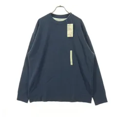 MUJI 無印良品 長袖 スウェット クルーネック トレーナー L-XL スモーキーブルー メンズ 古着