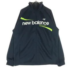 NEW BALANCE ニューバランス ロゴプリント 長袖 トラックジャケット L ブラック ジャージ メンズ 古着のサムネイル
