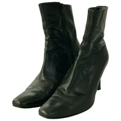 【中古】　Chloe　レザーブーツ　ハイヒール　サイドジップ　無地　日本製　グッズ　古着　/4393のサムネイル