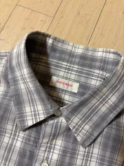 everyworn チェック シャツ ドーブ グレー 1