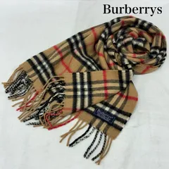 バーバリーズ イングランド製 カシミヤ ノバチェック フリンジ マフラー レディース - ISItems【USED】【古着】【中古】50157984