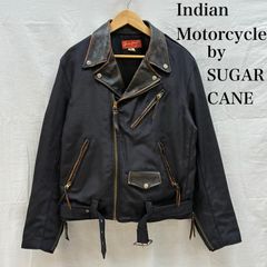 インディアン モーターサイクル IM10297 ダブル ライダース ナイロン ホース レザー ジャケット SUGAR CANE シュガーケーン メンズ 40 ISItems【USED】【古着】【中古】50158079