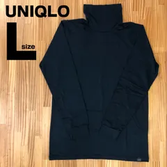 【美品】ユニクロ UNIQLO ヒートテックタートルネックT 長袖 ブラック L