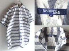 JUNYA WATANABE MAN ポロシャツ ボーダー AD2011 変形襟 - メルカリ