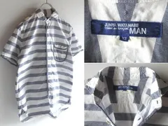 JUNYA WATANABE COMME des GARCONS MAN ジュンヤワタナベ コムデギャルソン 2011SS コットンリネン ボーダーシャツ XS HOMMEのサムネイル