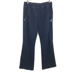 adidas アディダス トレーニング ロングジャージパンツ L ネイビー レディース 古着