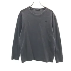 BURBERRY BLACK LABEL バーバリーブラックレーベル 日本製 長袖 Tシャツ 3 グレー 三陽商会 ロンT メンズ 古着