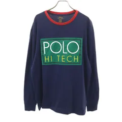 POLO RALPH LAUREN ポロラルフローレン 長袖 Tシャツ M ネイビー ロンT タグ付き メンズ 古着