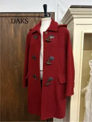DAKS 正規品 レッド ブークレ ダッフルコートのサムネイル