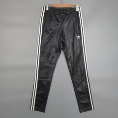 adidas originals クロコ パンツ フェイクレザー 黒 - メルカリ