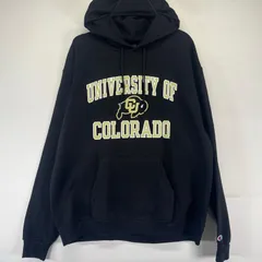 古着 チャンピオン Champion パーカー プルオーバー スウェット カレッジ ロゴ 袖ワンポイント XL  ブラック系 メンズ
