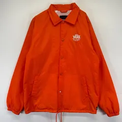 古着 バンズ VANS ジャケット スナップボタン コーチジャケット ワンポイントロゴ 薄手 M  オレンジ系 メンズのサムネイル