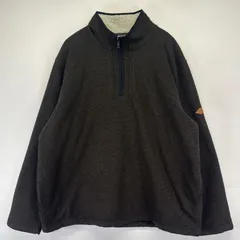 古着 オービス ORVIS フリース ニット ハーフジップ プルオーバー 袖ロゴパッチ ボアライナー 厚手 XL  ブラウン系 メンズのサムネイル