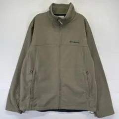 古着 コロンビア Columbia ジャケット ソフトシェル フルジップ ワンポイントロゴ フリースライナー L  ベージュ系 メンズのサムネイル