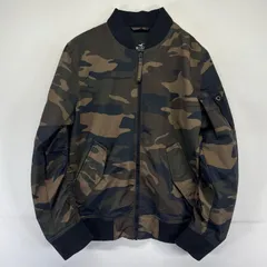 古着 ホリスター Hollister ジャケット フルジップ ブルゾン ナイロン 総柄 迷彩柄 S  カーキ系 カモフラージュ（迷彩） メンズのサムネイル