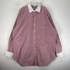 古着 ブルックスブラザーズ Brooks Brothers 長袖シャツ USA製  レッド系 ストライプ メンズ