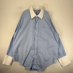 古着 ブルックスブラザーズ Brooks Brothers 長袖シャツ レクリック USA製 XL  ブルー系 無地 メンズ