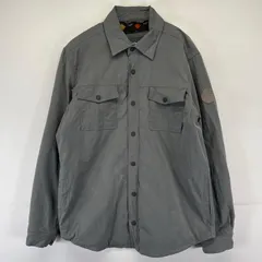 古着 エディー・バウアー Eddie Bauer ジャケット フリースライナシャツ ワンポイントロゴ スナップボタン M  グレー系 メンズのサムネイル