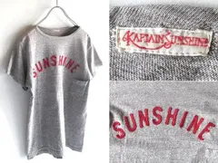 KAPTAIN SUNSHINE キャプテンサンシャイン フェルトロゴ ポケットTシャツ メンズS程度 杢グレー BEAMS/ビームス取扱ブランドのサムネイル